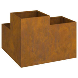 Berkfield Garden Planter Rusty 100 X 100 X 60 Cm Weathering Steel - thumbnail 6