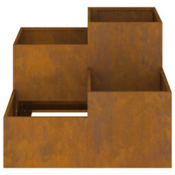 Berkfield Garden Planter Rusty 100 X 100 X 60 Cm Weathering Steel - thumbnail 7