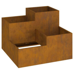 Berkfield Garden Planter Rusty 100 X 100 X 60 Cm Weathering Steel - thumbnail 2