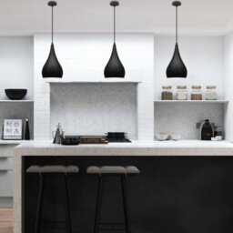 Long Life Lamps Company Modern Teardrop Pendant Ceiling Light Black Shade Hanging Lamp M0141 - thumbnail 6