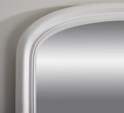 The Online Mirror Shop Overmantle Mirror Osborne Arched Shape With White Frame H 94Cm X W 119Cm X D 4Cm For Hanging Above The Fireplace, Dressing Table - thumbnail 3