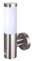 Hollis Fixed Matt Stainless Steel Pir Motion Sensor Outdoor Contemporary Wall Light 15W - thumbnail 2
