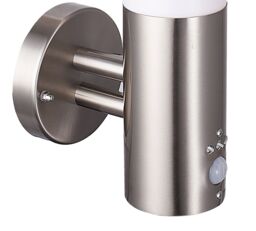 Hollis Fixed Matt Stainless Steel Pir Motion Sensor Outdoor Contemporary Wall Light 15W - thumbnail 4