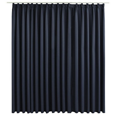 Berkfield Elegant Blackout Curtain With Hooks Anthracite 290X245 Cm