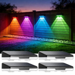 8Pcs Solar Fence Wall Lights Outdoor Garden Patio Backyard Pathway Decking Lamp - thumbnail 6