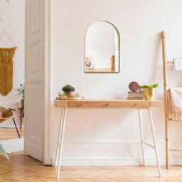 Mood Premium Arch Bathroom Mirror Gold Framed Wall Mounted, Recessed Arched Frame Modern & Stylish (50Cm X 40Cm) - thumbnail 5