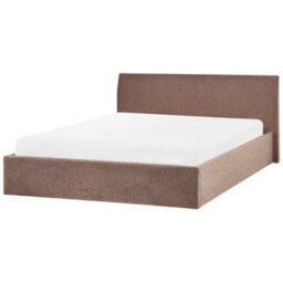 Beliani Ottoman Bed Boucle Orbey 180 X 200 Cm (Eu Super King) Brown - thumbnail 6
