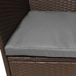 MonsterShop Rattan Bistro Set Furniture 3 Pcs Patio Weave Companion Chair Table Set 2 Seater  Free Cover - thumbnail 7