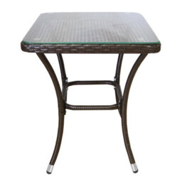 MonsterShop Rattan Bistro Set Furniture 3 Pcs Patio Weave Companion Chair Table Set 2 Seater  Free Cover - thumbnail 5