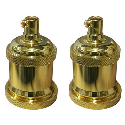 Vintage Industrial E27 Lamp Holder Retro Metal Edison Bulb Socket Ip20, Hard Wired For Diy Pendant Wall Lights - image 1