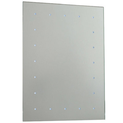 Ip44 Led Bathroom Mirror 60Cm X 45Cm Battery Powered Wall Light Push Switch - image 1