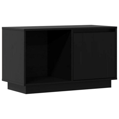 Berkfield Stylish Tv Cabinet Black 74X35X44 Cm Solid Wood Pine - image 1