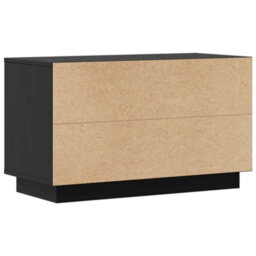 Berkfield Stylish Tv Cabinet Black 74X35X44 Cm Solid Wood Pine - thumbnail 7