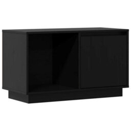 Berkfield Stylish Tv Cabinet Black 74X35X44 Cm Solid Wood Pine