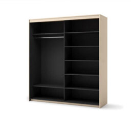 Arte Trend 01 Sliding Door Wardrobe 200Cm - Mirrored Modern Storage With Led Ambience - thumbnail 2