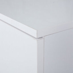 Abrihome White High-Gloss Led Coffee Table, Unique Shape With 2 Storage Drawers & 16-Colour Lighting, Modern End Table For Living Room - thumbnail 7