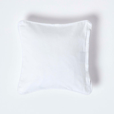 Homescapes Cotton Plain White Cushion Cover, 60 X 60 Cm - image 1