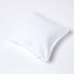 Homescapes Cotton Plain White Cushion Cover, 60 X 60 Cm - thumbnail 4