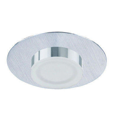 Luminosa Lighting Luminosa Marcel Recessed Down Light 4W Led Round 3000K Ip44, 360Lm, Satin Aluminium/chrome, Driver Included - image 1