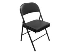 Royalford Heavy Duty Folding Padded Chair With Metal Frame For Outdoor & Indoor Home Office Dining, Easy Store, Back Rest, Black - thumbnail 1