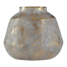 Orsina Orvena Small Grey And Gold Ceramic Vase - thumbnail 1