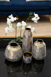 Orsina Orvena Small Grey And Gold Ceramic Vase - thumbnail 2