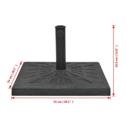 Walplus Parasol Base Resin Square Black 19 Kg - thumbnail 9