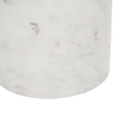 Wyld And Coco Novahome Round Side Table With White Marble Base And Gold Metal Top 36Cm - thumbnail 5