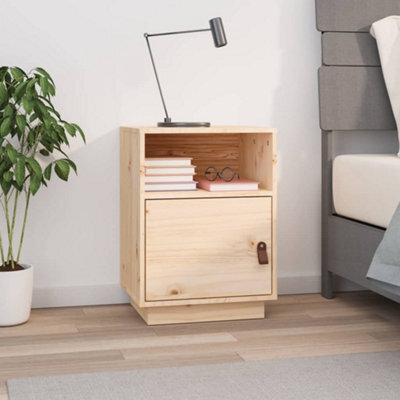 Berkfield Bedside Cabinet 40X34X55 Cm Solid Wood Pine - image 1