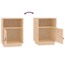Berkfield Bedside Cabinet 40X34X55 Cm Solid Wood Pine - thumbnail 8