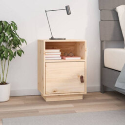 Berkfield Bedside Cabinet 40X34X55 Cm Solid Wood Pine