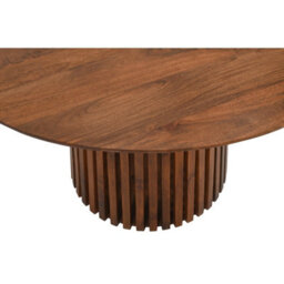 Buttercup Farm Slatted 4 To 6 Seater Round Dining Table - Mango Wood - L120 X W120 X H76 Cm - thumbnail 5