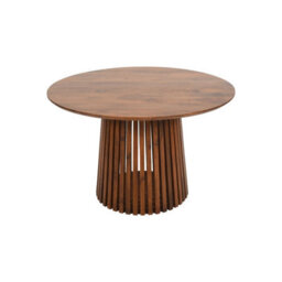 Buttercup Farm Slatted 4 To 6 Seater Round Dining Table - Mango Wood - L120 X W120 X H76 Cm - thumbnail 3