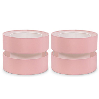 Valuelights Sophia Pair Of Small Blush 2 Tier Ceiling Light Shades And Bulbs (D)26Cm - image 1