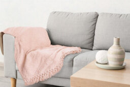 Emma Barclay Darcy Tassel Blanket/throw For Sofa Chair Bed Blush  130X150Cm - thumbnail 3