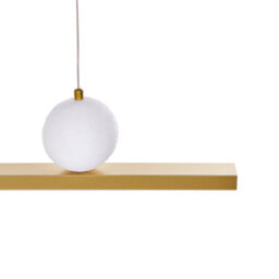 Wyld And Coco Lux Led Pendant Lamp Gold Metal Geometric Industrial, W100 X D12 X H88Cm, Integrated Led, Warm White - thumbnail 7