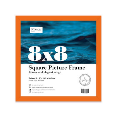 8X8 Orange Picture Frame (20.3 X 20.3Cm) Poster, Photo, Artwork, Gallery Wall Or Print - image 1