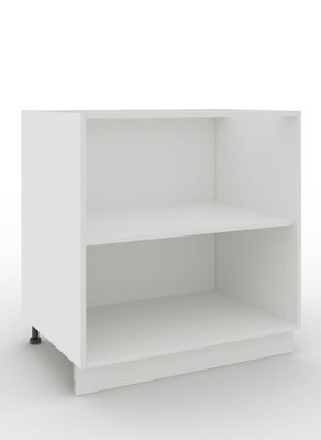 Jd Greta Adjustable Legs Kitchen Base Unit 800mm Storage Cabinet - White Matt (No Doors) - image 1