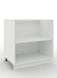 Jd Greta Adjustable Legs Kitchen Base Unit 800mm Storage Cabinet - White Matt (No Doors)