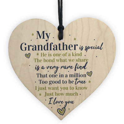 Red Ocean Gifts For Him Grandfather Heart Grandad Grandpa Dad Birthday Gifts From Grandchildren - image 1