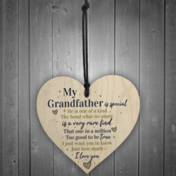 Red Ocean Gifts For Him Grandfather Heart Grandad Grandpa Dad Birthday Gifts From Grandchildren - thumbnail 2