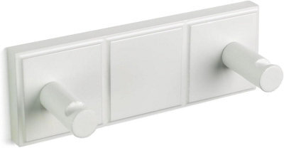Divchi Coat Hook White Wall Mounted Coat Rack Heavy Duty Double Robe Hook For Hanging Bathroom Towels  Clothes Hanger  Hat Rack - image 1