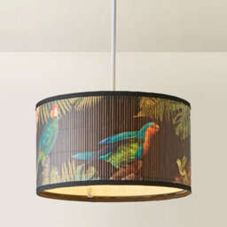 Valuelights Daintree Medium Dark Jungle Bamboo Drum Ceiling Lamp Shade (D)35Cm - thumbnail 3
