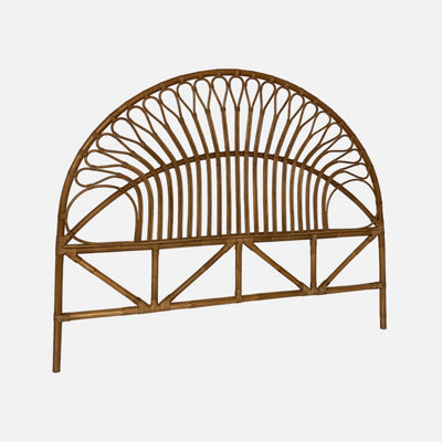 Sweeek - Dark Rattan Headboard Malacca 160X3X130 Cm - image 1