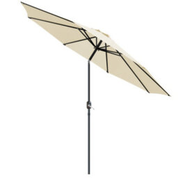 Sundaze Cream 2.7M Garden Parasol Patio Umbrella Sun Shade Canopy With Hand Crank Tilt Function - thumbnail 2
