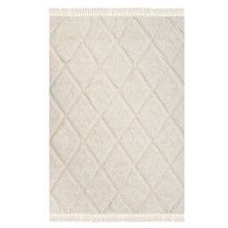 Beliani Kids Rug Xeldem  Light Beige 140 X 200 Cm Cotton - thumbnail 1