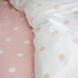 Catherine Lansfield Brushed Polka Dot Pink Duvet Cover Set King Bedding Set - thumbnail 4