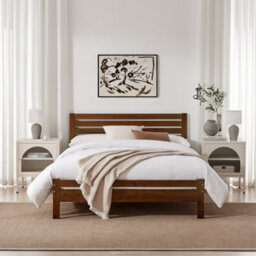 Furniturebox Uk Declan Double Bed Wooden Double Bed Walnut Stain Wood Double Bed Solid Pine Double Bed Frame - thumbnail 2