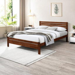 Furniturebox Uk Declan Double Bed Wooden Double Bed Walnut Stain Wood Double Bed Solid Pine Double Bed Frame