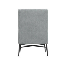 LPD Henley Seafoam Tweed Accent Chair High Back With Cushion Black Metal Frame Upholstered Seating - thumbnail 3